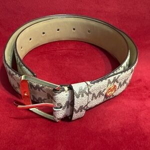 Michael Kors signature logo print belt, size - S